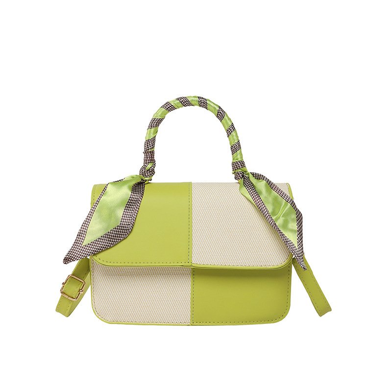 Contrast color retro small square handbag for women, cute fashion texture shoulder bag, personalized commuting crossbody bag - Image 3