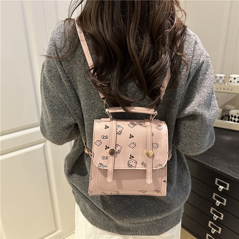 Fashionable retro high-end simple handbag women's all-match backpack