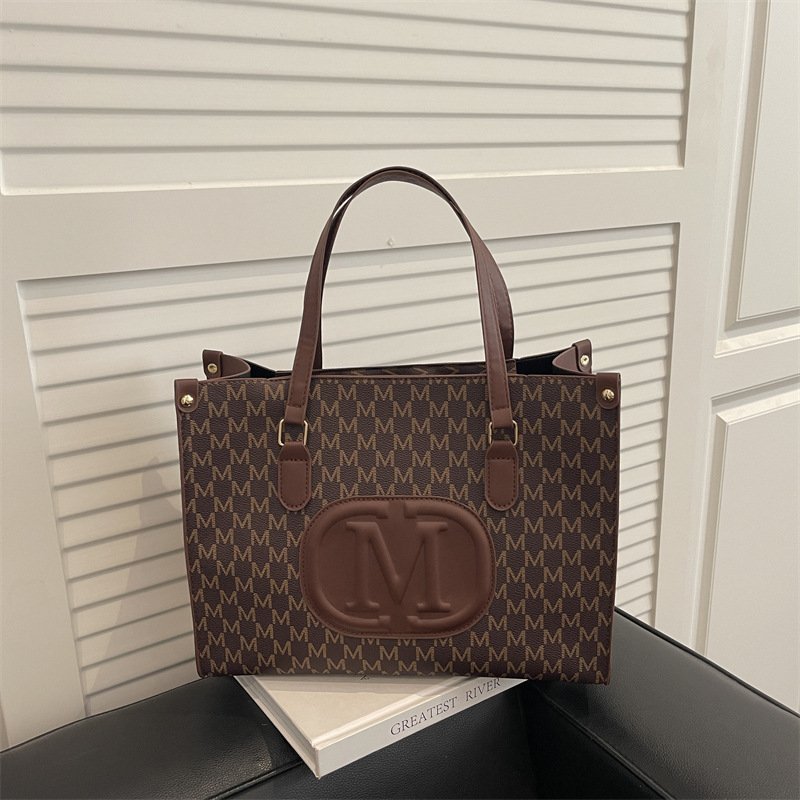 Niche commuter large-capacity printed tote bag women's trendy versatile fashion shoulder shopping bag