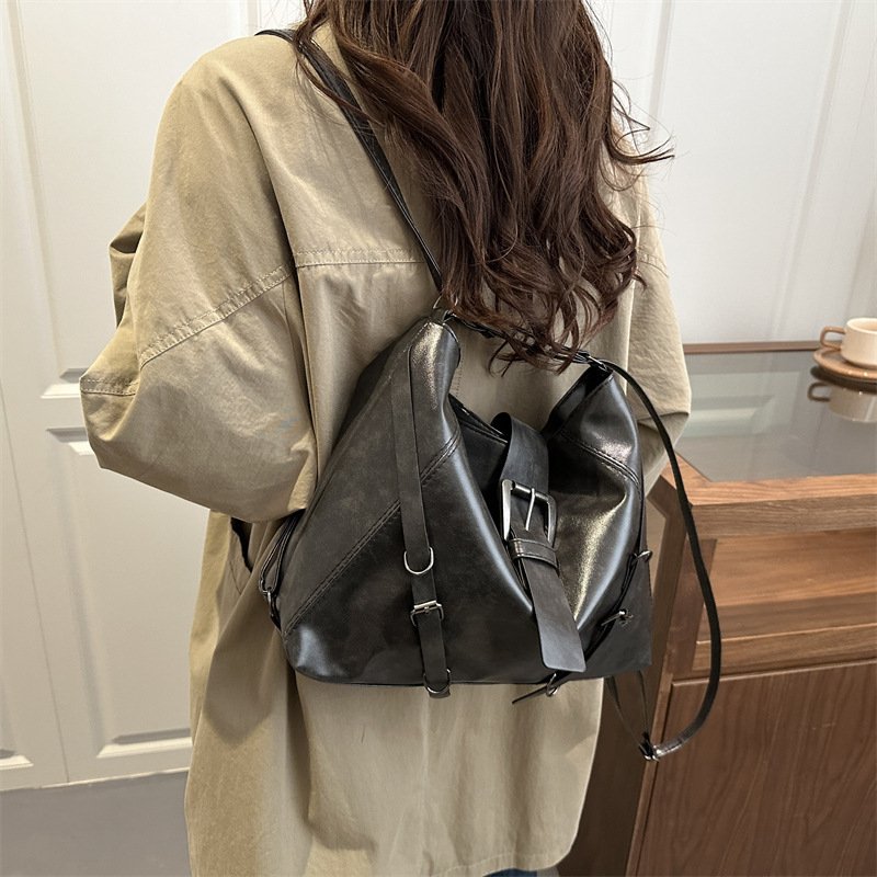 Fashionable and high-end one-shoulder cross-body tote bag, simple and fashionable autumn leopard print backpack for women