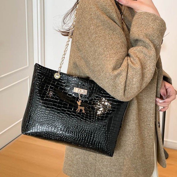 Solid Color Fashion Women's Shoulder Bag Casual Underarm Tote Bag Simple Handheld Women's Bag