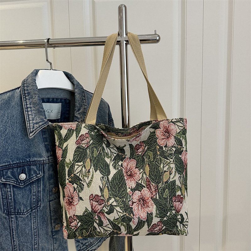 Large capacity niche shoulder bag women's cloth bag tote bag class handbag commuter bag