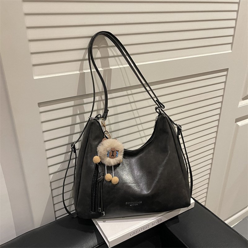 Commuting retro large-capacity bag women's casual versatile single shoulder crossbody bag multi-purpose backpack