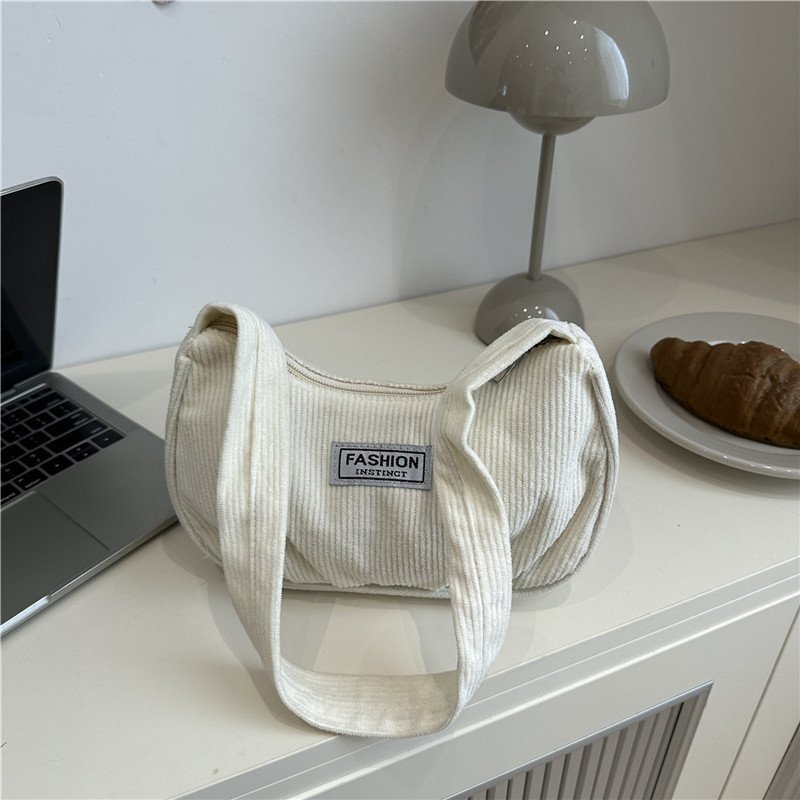 Messenger bag student class fashion women's bag Japanese style large capacity solid color single shoulder armpit bag