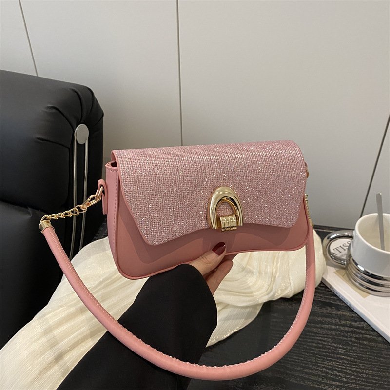 Casual trendy small square bag crossbody bag fashion niche design temperament spring single shoulder armpit bag