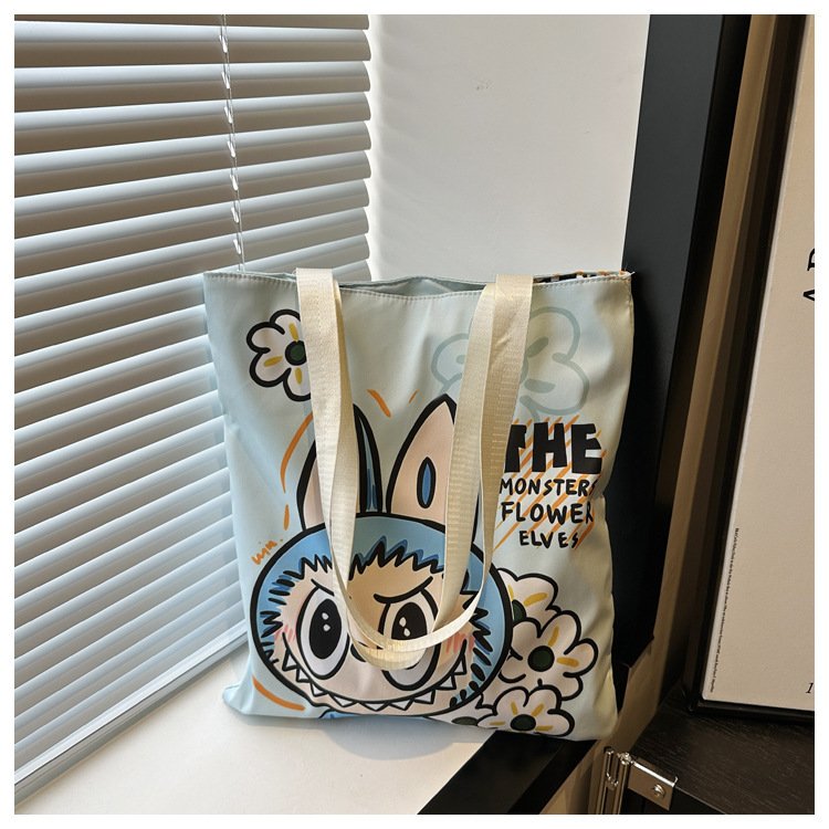 Rabbu canvas bag, versatile shoulder bag, large capacity student class commuting handbag canvas bag for women - Image 9