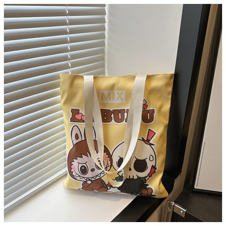 Rabbu canvas bag, versatile shoulder bag, large capacity student class commuting handbag canvas bag for women - Image 12