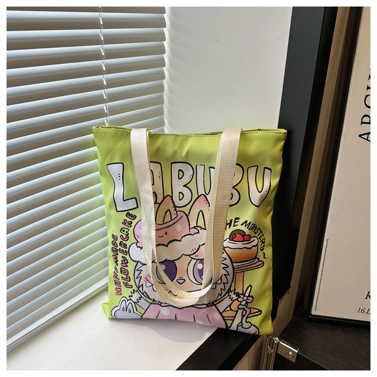 Rabbu canvas bag, versatile shoulder bag, large capacity student class commuting handbag canvas bag for women - Image 13