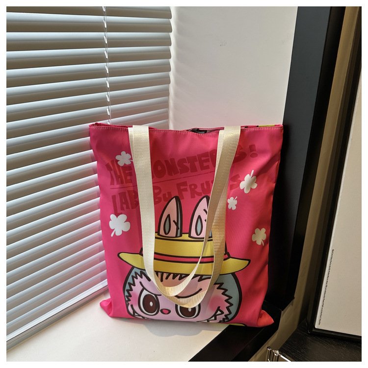 Rabbu canvas bag, versatile shoulder bag, large capacity student class commuting handbag canvas bag for women - Image 20