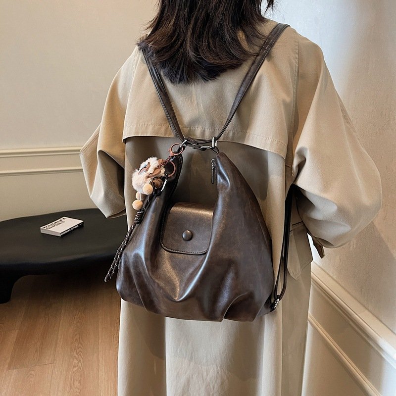 Tote bag women's large capacity commuter backpack niche design shoulder bag lightweight travel backpack